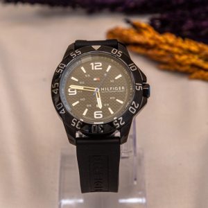 Tommy Hilfiger Men’s Quartz Black Silicone Strap Black Dial 46mm Watch TH2221341478