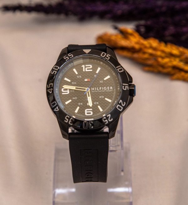 Tommy Hilfiger Men’s Quartz Black Silicone Strap Black Dial 46mm Watch TH2221341478