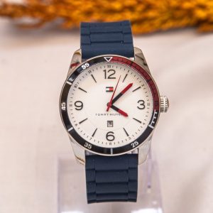 Tommy Hilfiger Men’s Quartz Blue Silicone Strap White Dial 42mm Watch TH1521271359