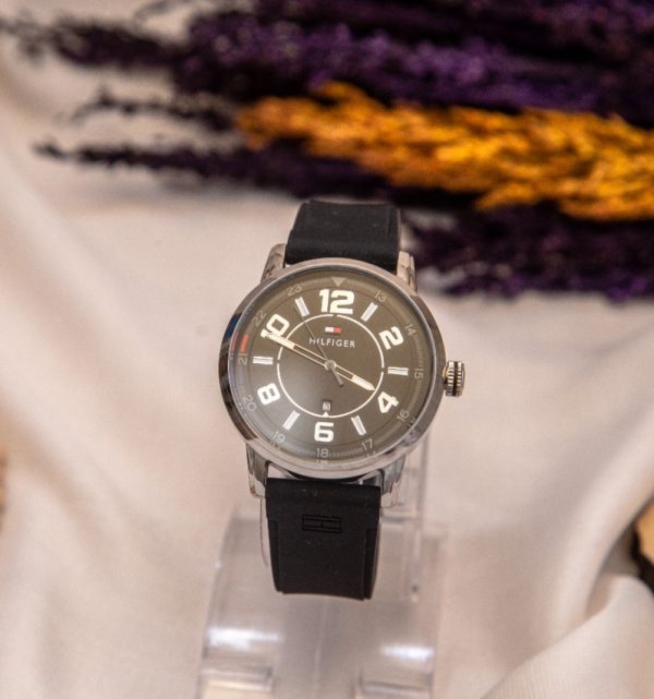 Tommy Hilfiger Men’s Quartz Black Silicone Strap Black Dial 44mm Watch TH2021141573