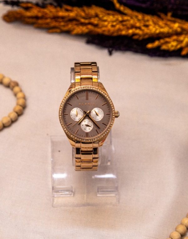 Esprit Women’s Quartz Rose Gold Stainless Steel Khaki Dial 38mm Watch ES109742003X