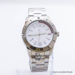 Tommy Hilfiger Men’s Quartz Silver Stainless Steel White Dial 42mm Watch TH1851951295
