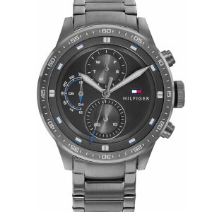 Tommy Hilfiger Men’s Quartz Grey Stainless Steel Grey Dial 46mm Watch 1791806
