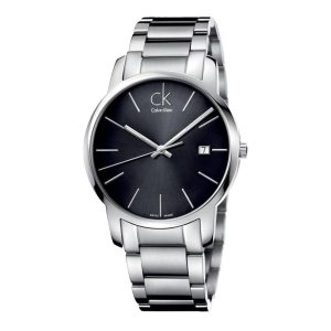 Calvin Klein Men’s Swiss Made Quartz Silver Stainless Steel Black Dial 43mm K2G2G143