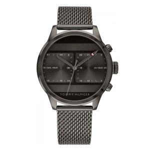 Tommy Hilfiger Men’s Quartz Black Stainless Steel Black Dial 44mm Watch 1791597