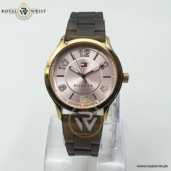 Tommy Hilfiger Women’s Quartz Grey Silicone Strap Pink Dial 37mm Watch TH2443381622