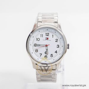 Tommy Hilfiger Men’s Quartz Silver Stainless Steel White Dial 44mm Watch TH1511141265