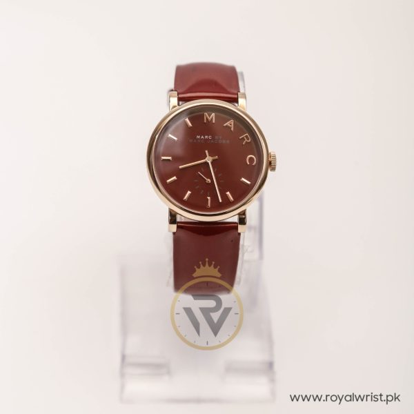 Marc by Marc Jacobs Women’s Quartz Maroon Leather Strap Maroon Dial 37mm Watch MBM1267