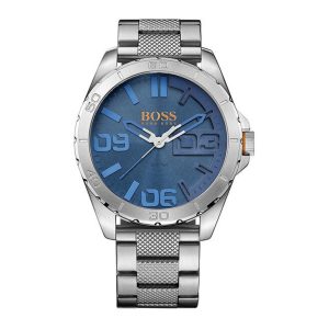 Hugo Boss Men’s Quartz Silver Stainless Steel Blue Dial 48mm Watch 1513382