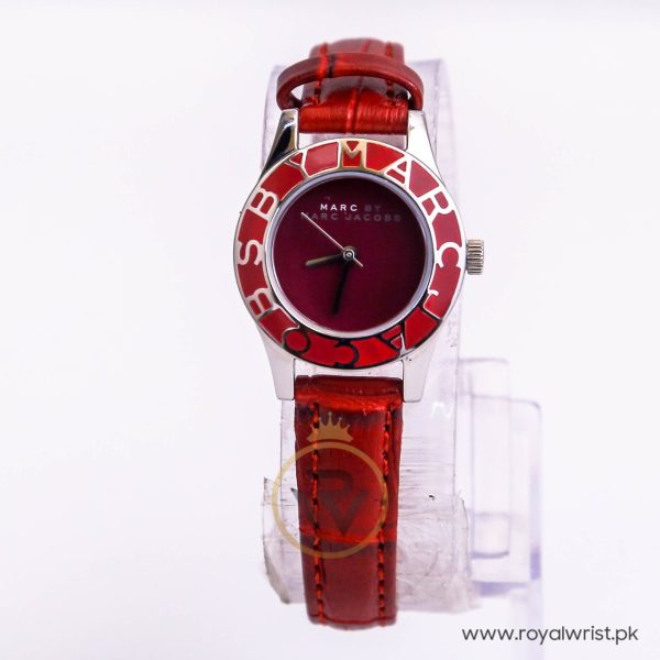 Marc by Marc Jacobs Women’s Quartz Red Leather Strap Red Dial 26mm Watch MBM1157