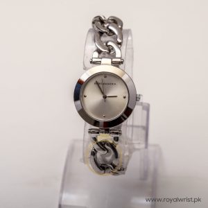 BCBG MAX AZRIA Women’s Quartz Silver Stainless Steel Silver Dial 30mm Watch BG50695001