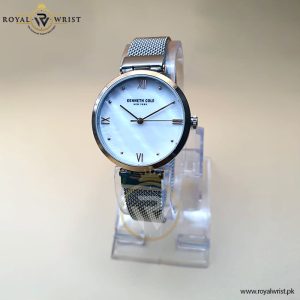 Kenneth Cole New York Women’s Quartz Silver Stainless Steel Mother of Pearl Dial 33mm Watch KC0174C04/2