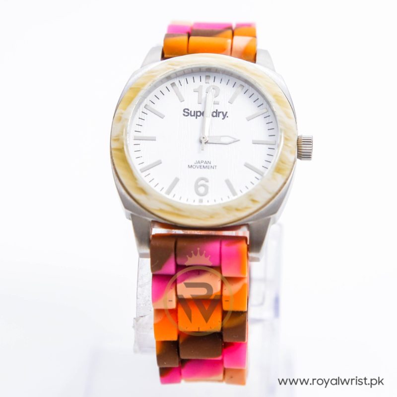 Superdry Orologio Analogico Quarzo Unisex SYG226U – Cinturino In Silicone, Cassa 43mm, 50m Water Resistant