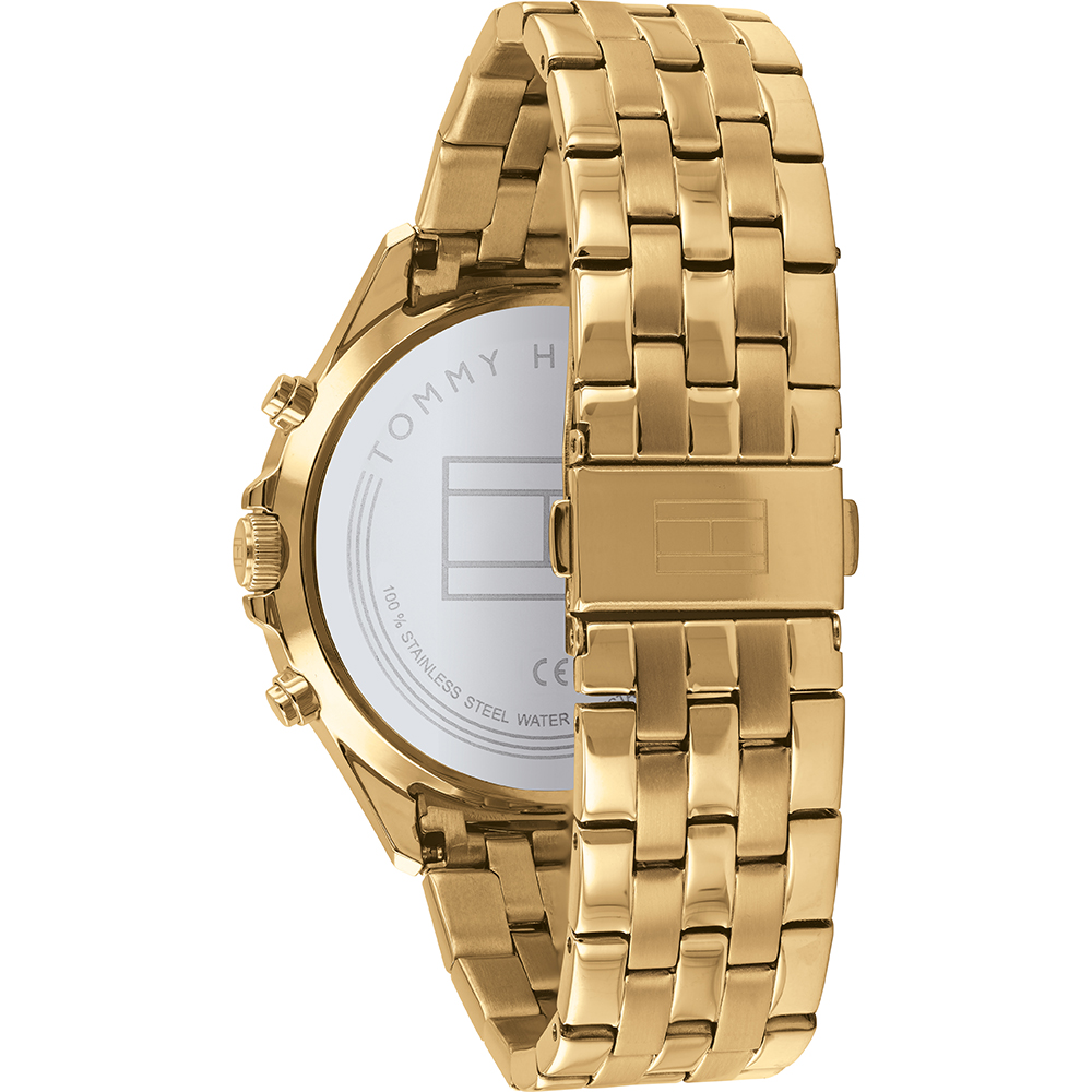 Tommy Hilfiger Quartz Gold Stainless Steel Black Dial Watch 1791708 - Royalwrist.pk