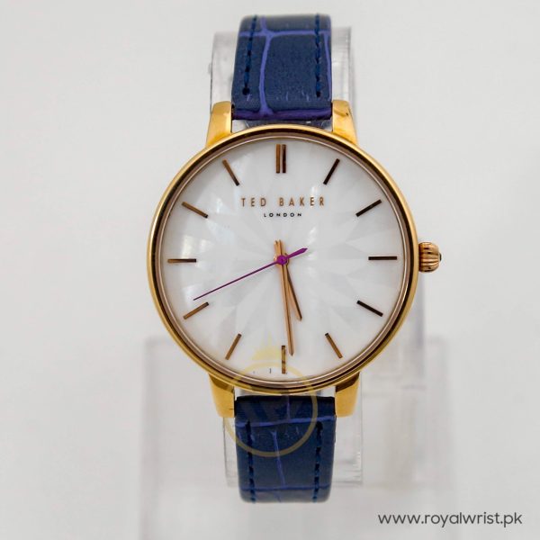 Ted Baker Women’s Quartz Blue Leather Strap Mother of Pearl Dial 38mm Watch TED0326-002/2