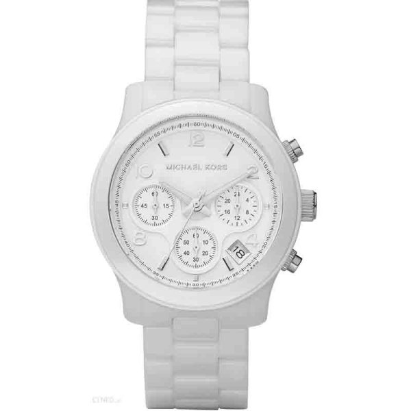 Michael Kors Women’s Quartz White Ceramic Chain White Dial 38mm Watch MK5161