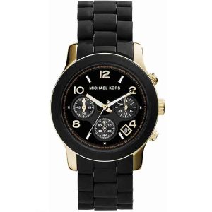 Michael Kors Women’s Quartz Black Silicone & Stainless Steel Black Dial 39mm Watch MK5191