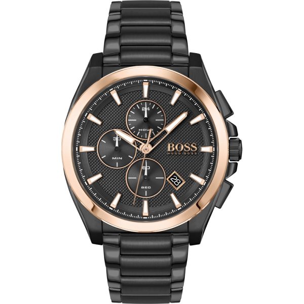 Hugo Boss Men’s Quartz Black Stainless Steel Black Dial 46mm Watch 1513885