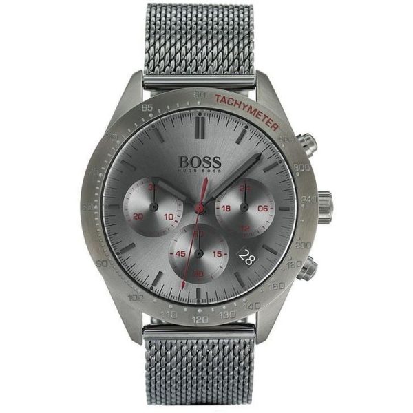 Hugo Boss Men’s Chronograph Quartz Grey Stainless Steel Grey Dial 42mm Watch 1513637
