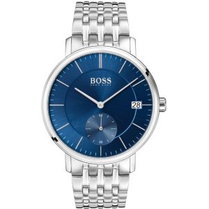Hugo Boss Men’s Quartz Silver Stainless Steel Blue Dial 40mm Watch 1513642