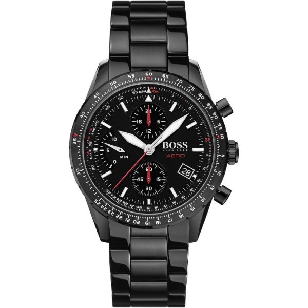 Hugo Boss Men’s Quartz Black Stainless Steel Black Dial 44mm Watch 1513771
