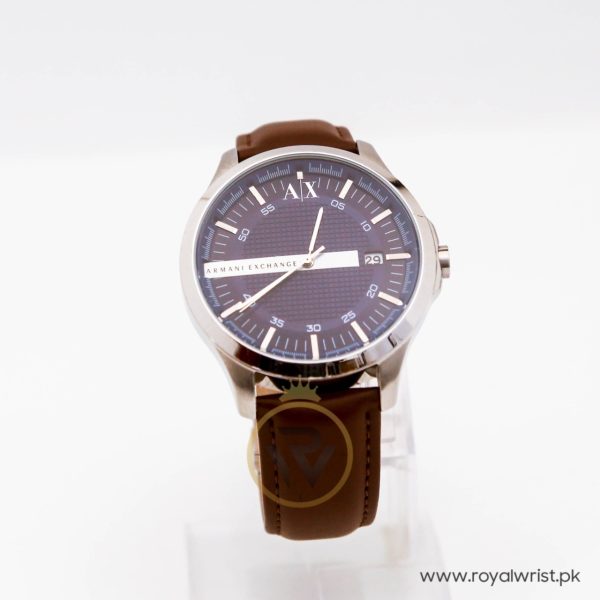 Armani Exchange Men’s Quartz Brown Leather Strap Blue Dial 46mm Watch AX2133/6
