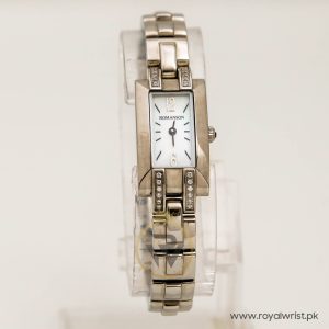 Romanson Women’s Swiss Made Quartz Silver Stainless Steel Mother Of Pearl Dial 18mm Watch RM82740L
