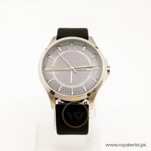 Armani Exchange Men’s Quartz Black Silicone Strap Grey Dial 46mm Watch AX2101