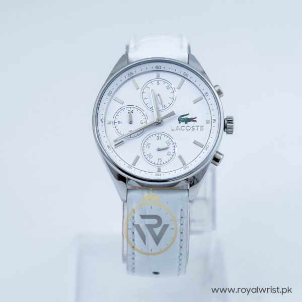 Lacoste Women’s Quartz White Leather Strap White Dial 39mm Watch LC823142563