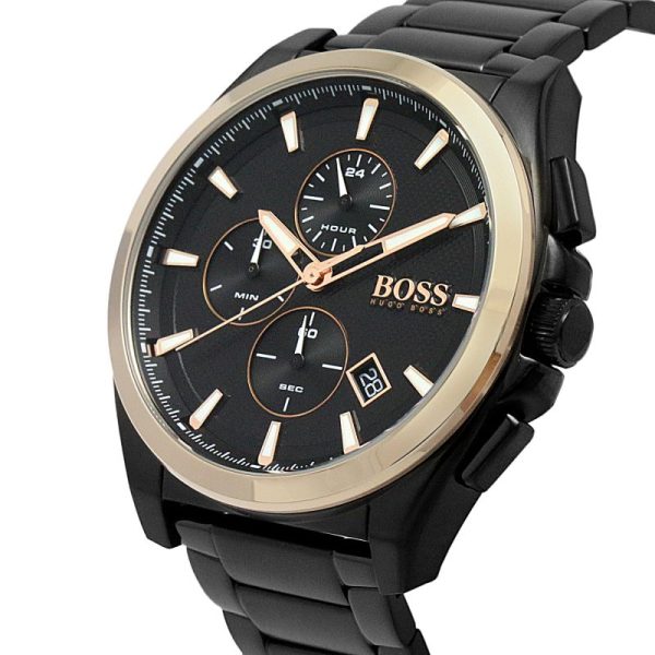 Hugo Boss Men’s Quartz Black Stainless Steel Black Dial 46mm Watch ...
