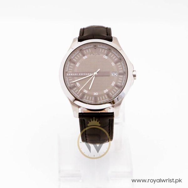 Armani Exchange Men’s Quartz Black Leather Strap Grey Dial 46mm Watch AX2133/4