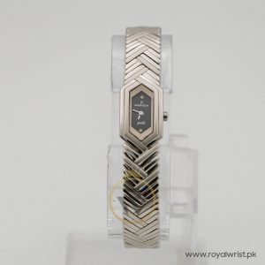 Romanson Women’s Swiss Made Quartz Silver Stainless Steel Black Dial 14mm Watch RM4102L