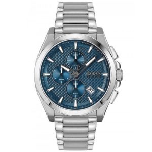 Hugo Boss Men’s Quartz Silver Stainless Steel Blue Dial 46mm Watch 1513884