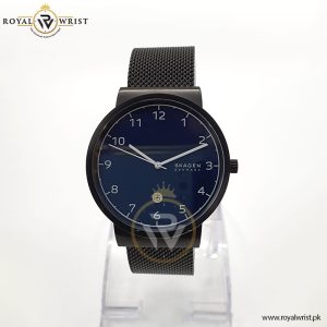 Skagen Men’s Quartz Black Stainless Steel Blue Dial 40mm Watch SKW6566