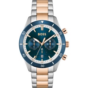 Hugo Boss Men’s Quartz Two-tone Stainless Steel Blue Dial 44mm Watch 1513937