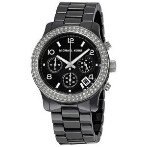 Michael Kors Women’s Quartz Black Ceramic Chain Black Dial 40mm Watch MK5190