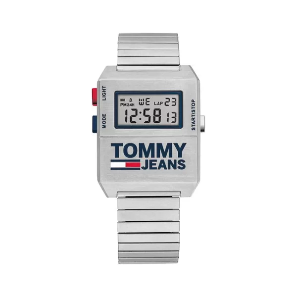 Tommy Hilfiger Men’s Digital Stainless Steel White Dial 32mm Watch 1791669