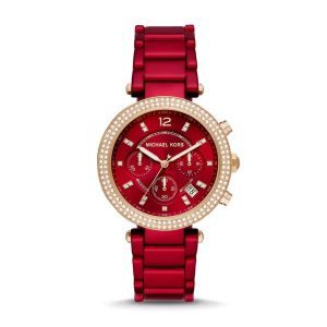 Michael Kors Women’s Quartz Red Stainless Steel Red Dial 39mm Watch MK6805