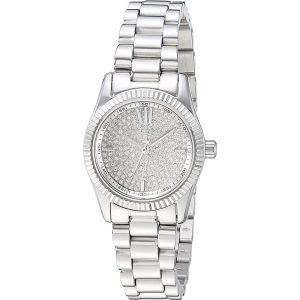 Michael Kors Women’s Quartz Silver Stainless Steel Crystal Pave Dial 26mm Watch MK3690