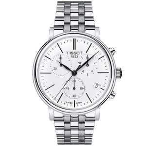 TISSOT Men’s Quartz Swiss Made Silver Stainless Steel White Dial 41mm Watch T122.417.11.011.00