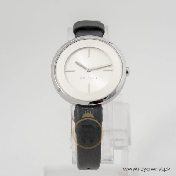 Esprit Women’s Quartz Grey Leather Strap Silver Dial 36mm Watch ES15l30411