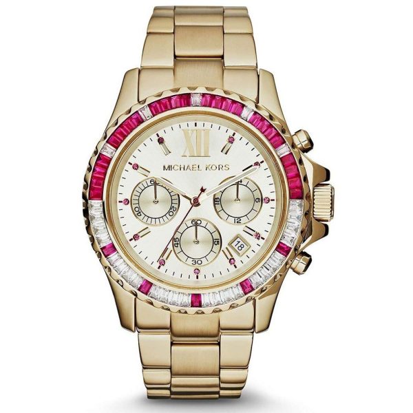 Michael Kors Women’s Quartz Gold Stainless Steel Champagne Dial 41mm Watch MK5871