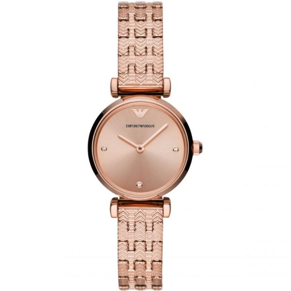 Emporio Armani Women’s Quartz Rose Gold Stainless Steel Rose Gold Dial 28mm Watch AR11342