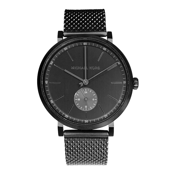 Michael Kors Men’s Quartz Black Stainless Steel Black Dial 42mm Watch ...