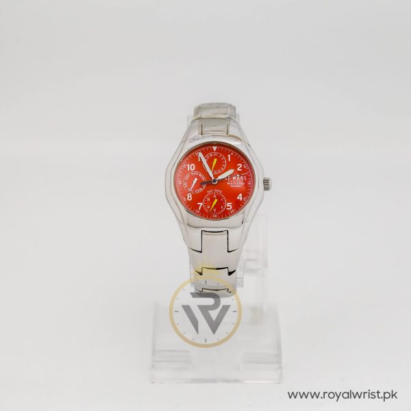 Lemans Women’s Quartz Silver Stainless Steel Red Dial 36mm Watch LN0248