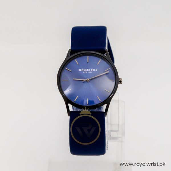 Kenneth Cole Women’s Quartz Blue Silicone Strap Blue Dial 34mm Watch KC0070