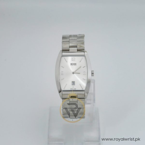Hugo Boss Men’s Swiss Made Quartz Silver Stainless Steel Silver Dial 32mm Watch 1006357