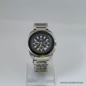 Gogo sport Men’s Quartz Silver Stainless Steel Black Dial 43mm Watch G68897