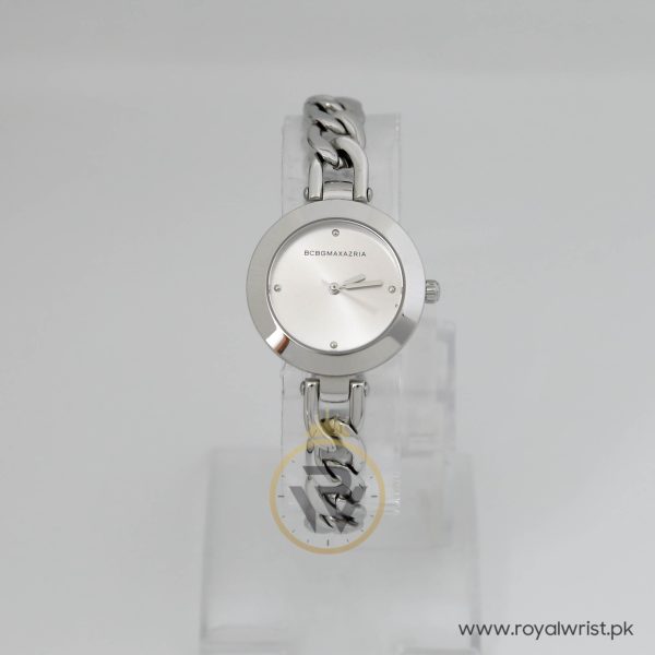 BCBG MAX AZRIA Women’s Quartz Silver Stainless Steel Silver Dial 30mm Watch BG50695001/2