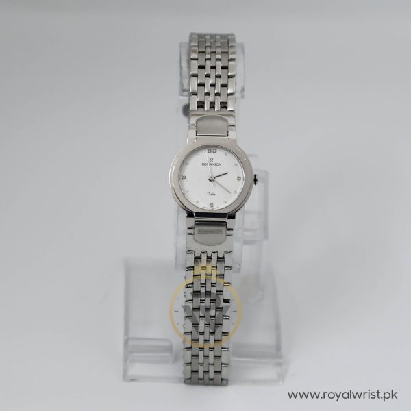 Romanson Women’s Swiss Made Quartz Silver Stainless Steel White Dial 25mm Watch RM0176L